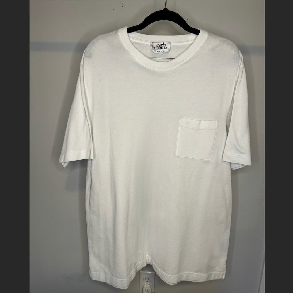 Hermes Men's White Crewneck